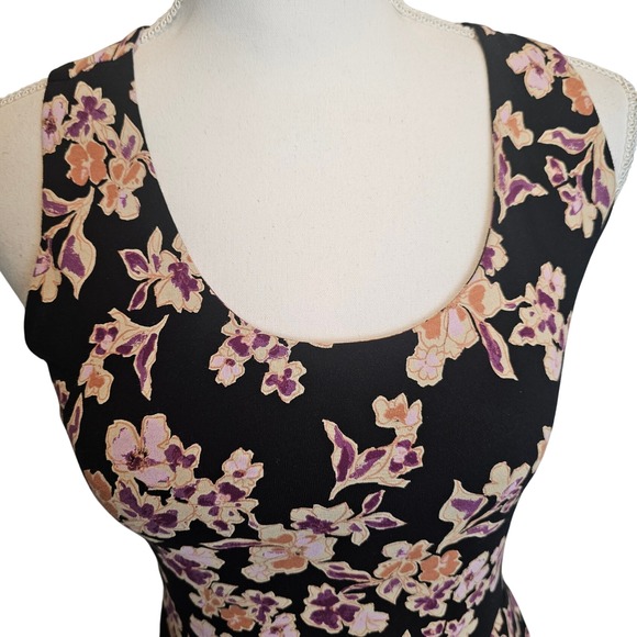 Pact Organic Cotton Black Floral Crossback Maxi Dress Small Sustainable - Picture 7 of 11